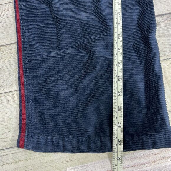 Split Vintage Skateboard Blue Corduroy Embroidered Grunge Y2K Pants Sz 28 Baggy - Picture 11 of 11